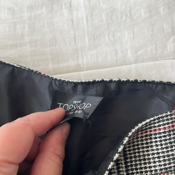 Topshop Plaid Wool Preppy Mini Skirt 6 - Picture 9 of 9